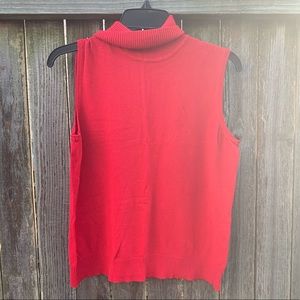 Cable & Gauge Turtle Neck Sleeveless Sweater PXL